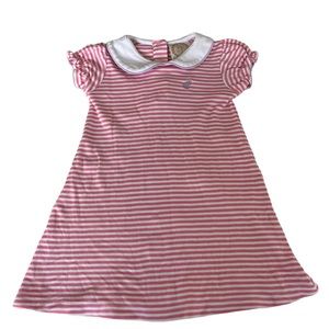 The Beaufort Bonnet Company Pink and White Striped Cotton Dress